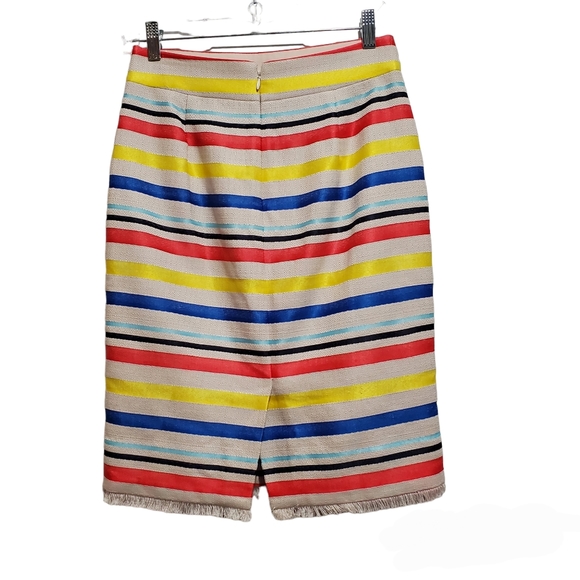 J.Crew Colorful Jacquard Midi Frayed Hem Skirt - Picture 11 of 12